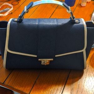 Navy handbag